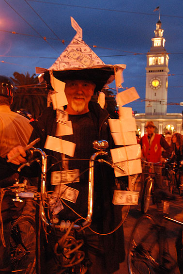 The Pyramid Scheme at the start of Halloween Critical Mass, San Francisco, 2008. Photo: Eduardo Green.