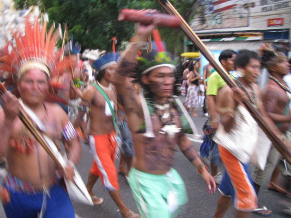 The contingent of Indians kept coming up from the rear, moving at triple the speed of the rest of us, so they came out a bit blurry!