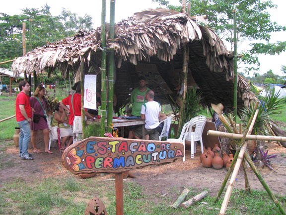 The same permaculture hut closer.