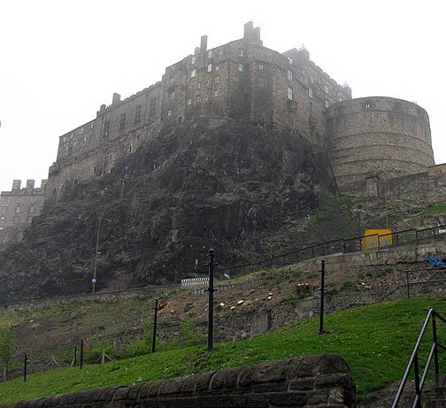 Edinburgh castle in mists on 2nd day of my visit.