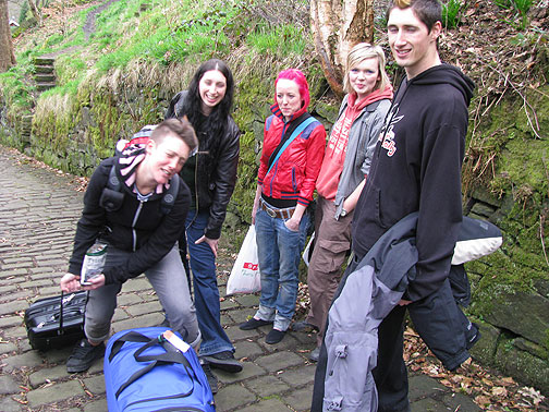 Nes, Cath, Tanya, Katie, and Tommy, my companions for the hike up to Hebdenstall.