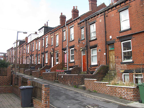 Typical Victorian Row houses in Leeds.