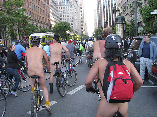 New Bike Plan! Let's Get Naked and Celebrate! Critical Mass San Francisco, June 2009.