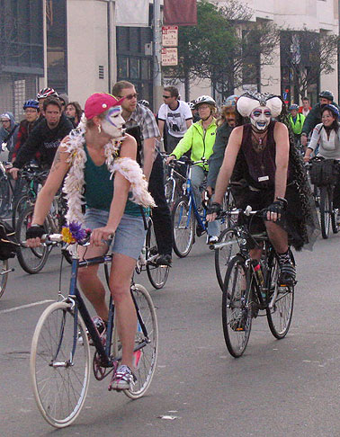 Bike and Irreligious Pride! Sisters of Perpetual Indulgence indulging in the June 09 Critical Mass...
