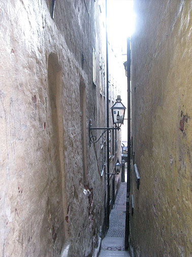 A pedestrian alley in the Old City.