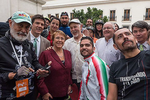 with President Bachelet of Chile... !