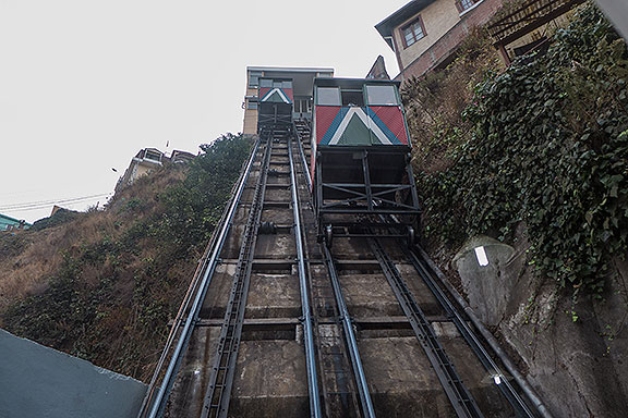 One of many ascensores, or funiculars, traversing the steep slopes.