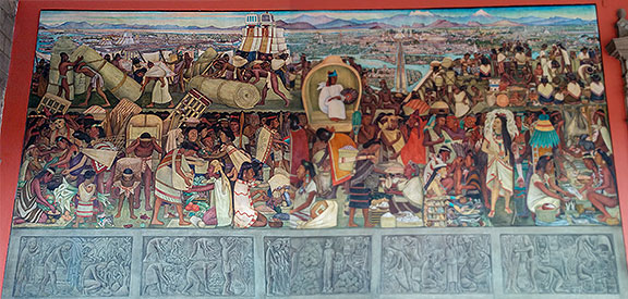 In the National Palace got to gaze at Rivera's amazing murals again, this one depicting the City when it was an island...