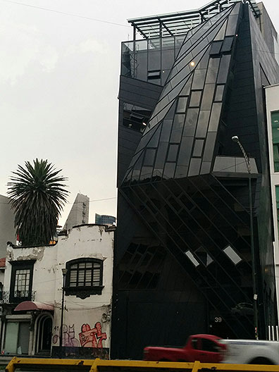 Crazily wonderful juxtapositions of architecture are practically the norm across many parts of Mexico City.