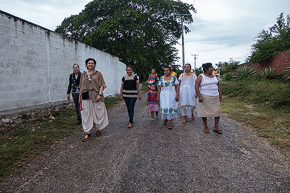 The Gongora women with Adriana after visiting the cemetery.